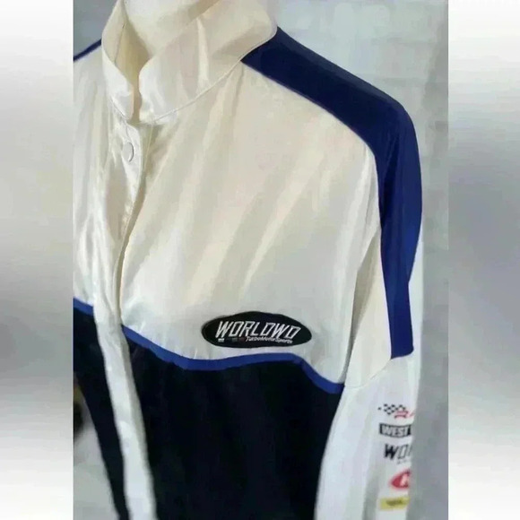 H&M Divided Women’s size M Block Colour Racing Sports Oversized Jacket Motocross - Picture 4 of 16